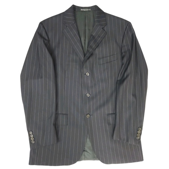 Polo Ralph Lauren Men's Pinstripe Wool Blazer Made in Italy Navy Sz 42R